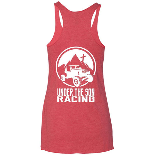 Under The Son Racing 2-sided print NL6733 Next Level Ladies' Triblend Racerback Tank