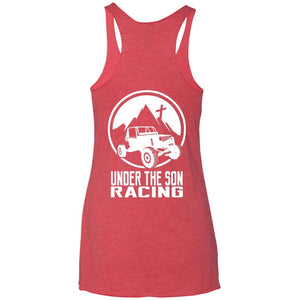Under The Son Racing 2-sided print NL6733 Next Level Ladies' Triblend Racerback Tank