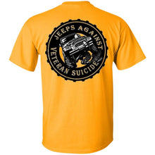 Unity Flag front & Jeeps Against Veteran Suicide back G200 Gildan Ultra Cotton T-Shirt