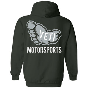 Yeti Motorsports logo 2-sided print G185 Gildan Pullover Hoodie 8 oz.