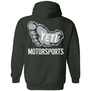 Yeti Motorsports logo 2-sided print G185 Gildan Pullover Hoodie 8 oz.