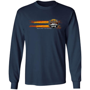 John's 4x4 tread print logo 2-sided print G240 LS Ultra Cotton T-Shirt