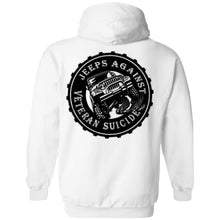 Unity Flag front & Jeeps Against Veteran Suicide back G185 Gildan Pullover Hoodie 8 oz.