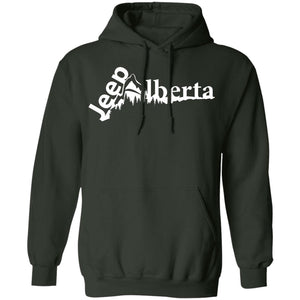 Jeep Alberta white logo G185 Gildan Pullover Hoodie 8 oz.