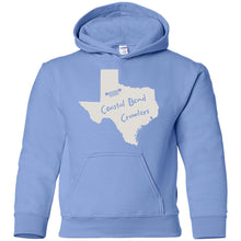 Coastal Bend Crawlers light logo G185B Gildan Youth Pullover Hoodie