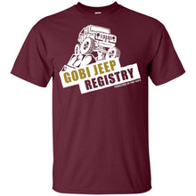 Gobi Jeep Registry white logo G200B Gildan Youth Ultra Cotton T-Shirt