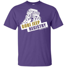 Gobi Jeep Registry white logo G200B Gildan Youth Ultra Cotton T-Shirt