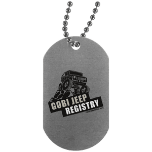 Gobi Jeep Registry Logo UN4004 Silver Dog Tag