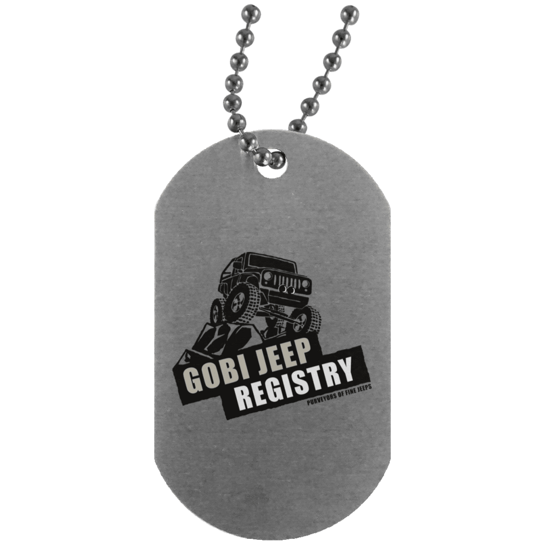 Gobi Jeep Registry Logo UN4004 Silver Dog Tag