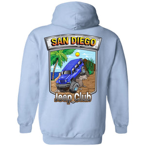 San Diego jeep club 2-sided print G185 Gildan Pullover Hoodie 8 oz.