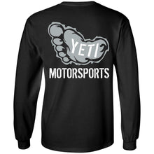 Yeti Motorsports logo 2-sided print G240 Gildan LS Ultra Cotton T-Shirt