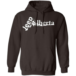 Jeep Alberta white logo G185 Gildan Pullover Hoodie 8 oz.