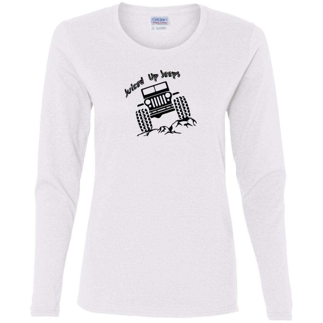 Juiced Up Jeeps G540L Gildan Ladies' Cotton LS T-Shirt