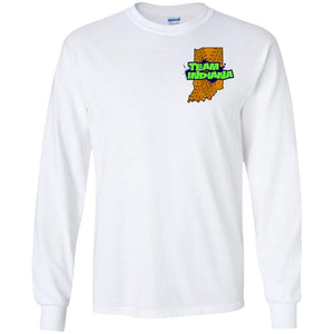 B&BM Team Indiana front 2-sided print G240B Gildan Youth LS T-Shirt