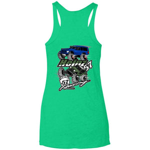 H57 Racing 2-sided print NL6733 Next Level Ladies' Triblend Racerback Tank
