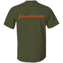 John's 4x4 tread print logo 2-sided print G500 5.3 oz. T-Shirt