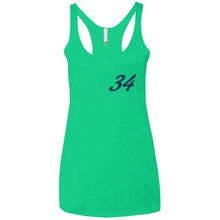 Yeti Motorsports blue logo 2-sided print NL6733 Next Level Ladies' Triblend Racerback Tank