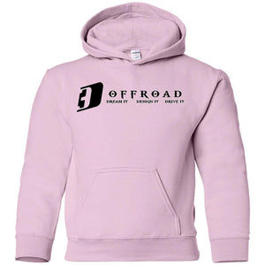 D3 Offroad white border G185B Gildan Youth Pullover Hoodie