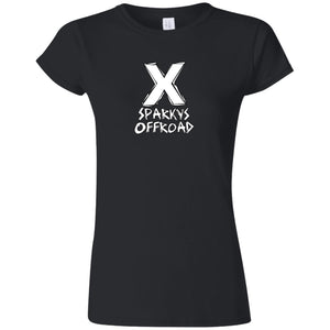 Sparky's Offroad white logo G640L Gildan Softstyle Ladies' T-Shirt