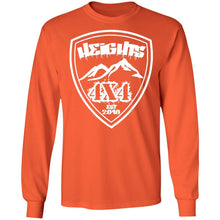 Heights 4x4 crest white logo G240 Gildan LS Ultra Cotton T-Shirt