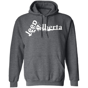 Jeep Alberta white logo G185 Gildan Pullover Hoodie 8 oz.