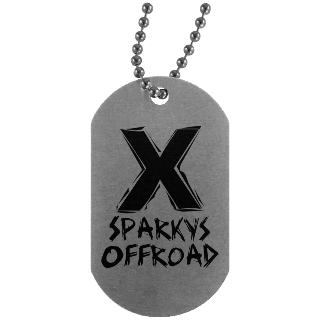 Sparky's Offroad black logo UN4004 Silver Dog Tag