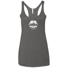 ASJC 2-sided print with Freedom flag on back NL6733 Next Level Ladies' Triblend Racerback Tank
