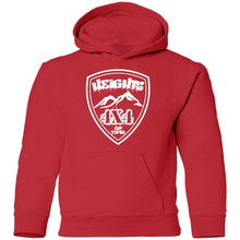 Heights 4x4 crest white logo G185B Gildan Youth Pullover Hoodie