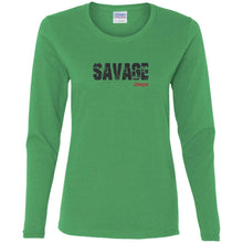 Savage Jeeps G540L Gildan Ladies' Cotton LS T-Shirt