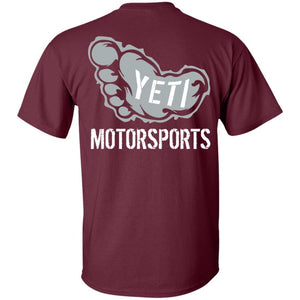 Yeti Motorsports logo 2-sided print G500 Gildan 5.3 oz. T-Shirt