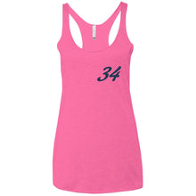 Yeti Motorsports blue logo 2-sided print NL6733 Next Level Ladies' Triblend Racerback Tank