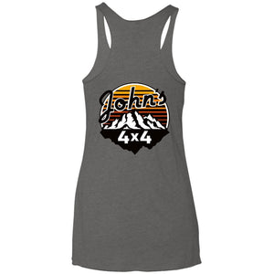 John's 4x4 2-sided print NL6733 Next Level Ladies' Triblend Racerback Tank