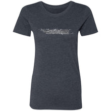 AmericanOffroadCustoms Horizontal white NL6710 Ladies' Triblend T-Shirt