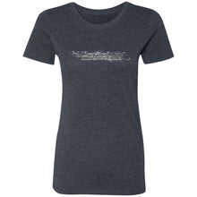 AmericanOffroadCustoms Horizontal white NL6710 Ladies' Triblend T-Shirt