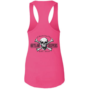 Outlaw Jeepers 2-sided print NL1533 Ladies Ideal Racerback Tank