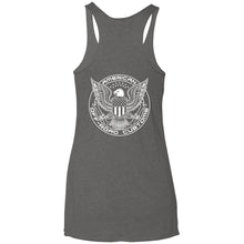 AmericanOffroadCustoms Horizontal white NL6733 Ladies' Triblend Racerback Tank