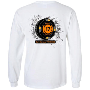 Black 17 2-sided print G240 Gildan LS Ultra Cotton T-Shirt