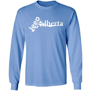 Jeep Alberta white logo G240 Gildan LS Ultra Cotton T-Shirt