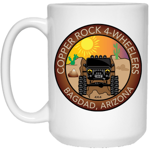 Copper Rock 4-Wheelers 21504 15 oz. White Mug