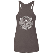 AmericanOffroadCustoms Horizontal white NL6733 Ladies' Triblend Racerback Tank