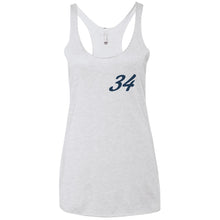 Yeti Motorsports blue logo 2-sided print NL6733 Next Level Ladies' Triblend Racerback Tank