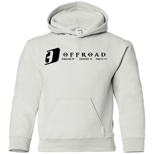 D3 Offroad white border G185B Gildan Youth Pullover Hoodie