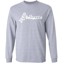 Jeep Alberta white logo G240 Gildan LS Ultra Cotton T-Shirt