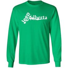 Jeep Alberta white logo G240 Gildan LS Ultra Cotton T-Shirt