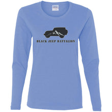 Black Jeep Battalion G540L Gildan Ladies' Cotton LS T-Shirt