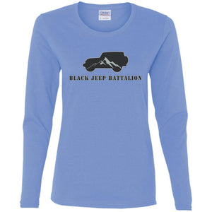 Black Jeep Battalion G540L Gildan Ladies' Cotton LS T-Shirt