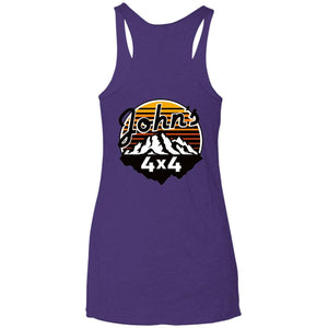 John's 4x4 2-sided print NL6733 Next Level Ladies' Triblend Racerback Tank