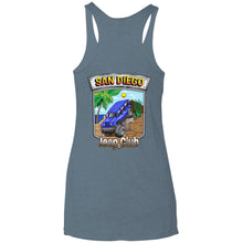 San Diego jeep club 2-sided print L6733 Next Level Ladies' Triblend Racerback Tank