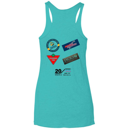 Dale Racing 2-sided print NL6733 Next Level Ladies' Triblend Racerback Tank