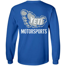 Yeti Motorsports logo 2-sided print G240 Gildan LS Ultra Cotton T-Shirt